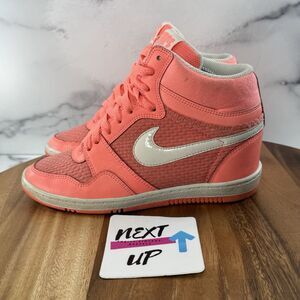 Women’s size 7-Nike Force Sky Hi SAMPLE Lava Glow Hidden Wedge Sneakers